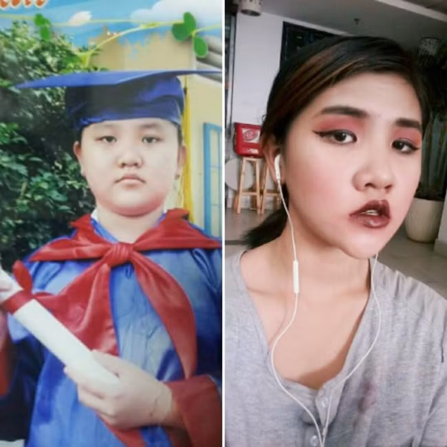 Mới ngày nào vừa tốt nghiệp cấp 2 mà giờ đây đã trở thành một quý cô có lối trang điểm "sắc lẹm".