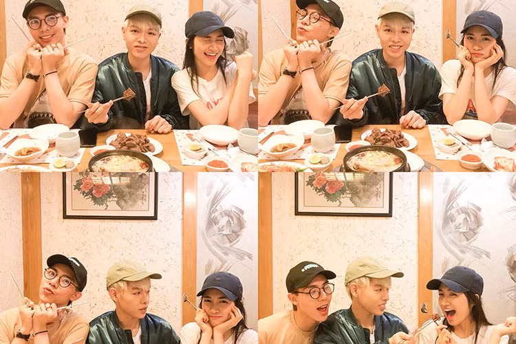 Đức Phúc, Erik và Hòa Minzy vui vẻ đi ăn cùng nhau. Cả ba thân thiết sau khi cùng tham gia một gameshow.