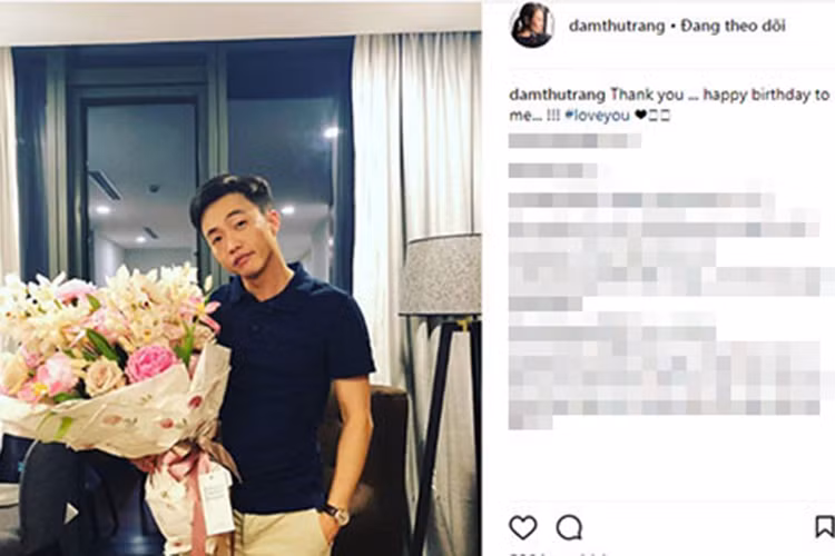 Vào ngày sinh nhật, Đàm Thu Trang khoe ảnh Cường Đô la đồng thời nói yêu vị doanh nhân này. Ảnh: FBNV