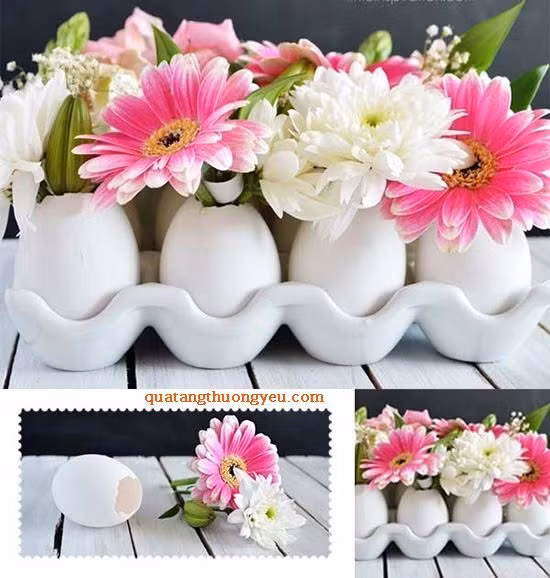 Đây là một cách hay để tái chế những chiếc vỏ trứng rỗng. Ảnh: xinzhao