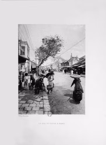 Phố Hàng Bông ở Hà Nội xưa. Ảnh: L'Indochine.