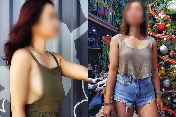 Hình ảnh được đánh giá là phản cảm khi hiện nay có không ít cô gái lựa chọn việc "thả rông" dạo phố.