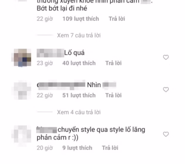 Chỉ mới đăng tải không lâu, bức ảnh đã nhận về hàng loạt bình luận chỉ trích về lối ăn mặc, tạo dáng lố lăng của Lê Bống. Thậm chí, nhiều người còn để lại những từ ngữ khiếm nhã ngay dưới bức ảnh của nàng hot girl này.