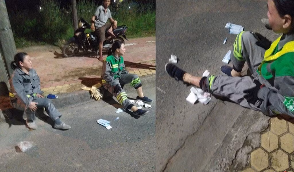 Hai nu lao cong bi ban khi dang quet rac: Da bat giu 2 nghi pham