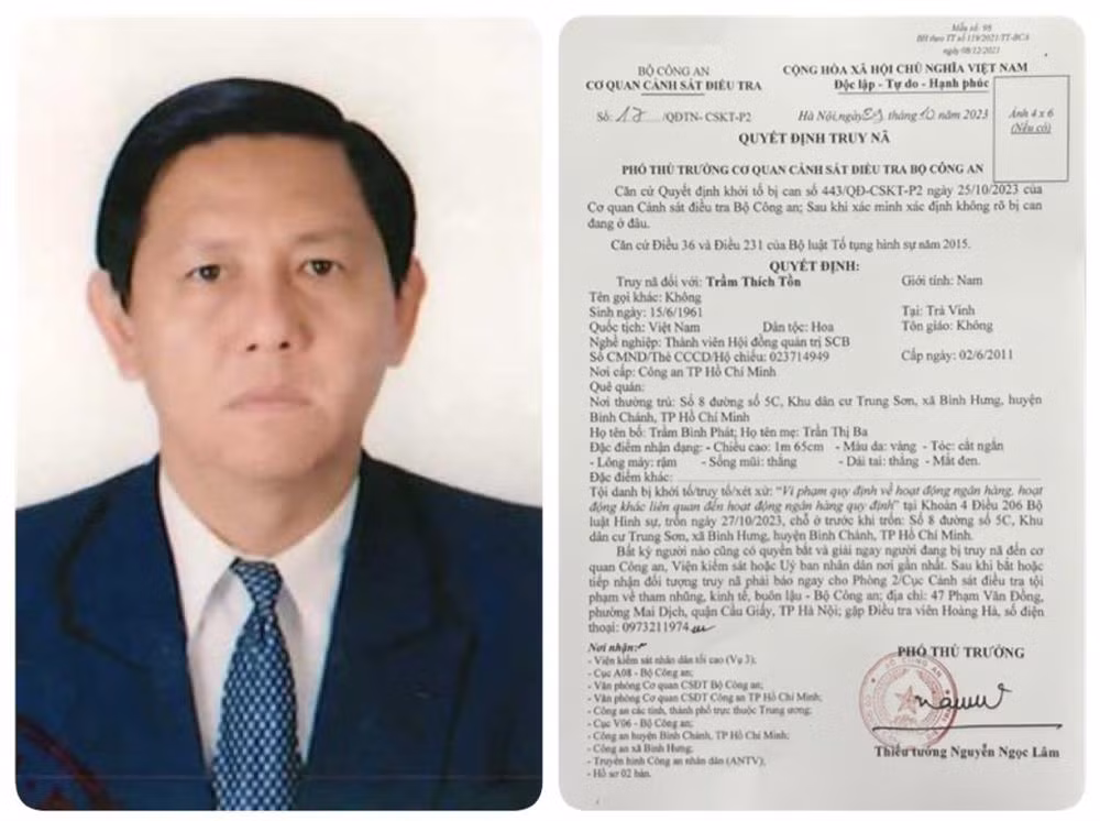 Trầm Thích Tồn (SN 1961, tại Trà Vinh), nguyên thành viên Hội đồng quản trị SCB. 