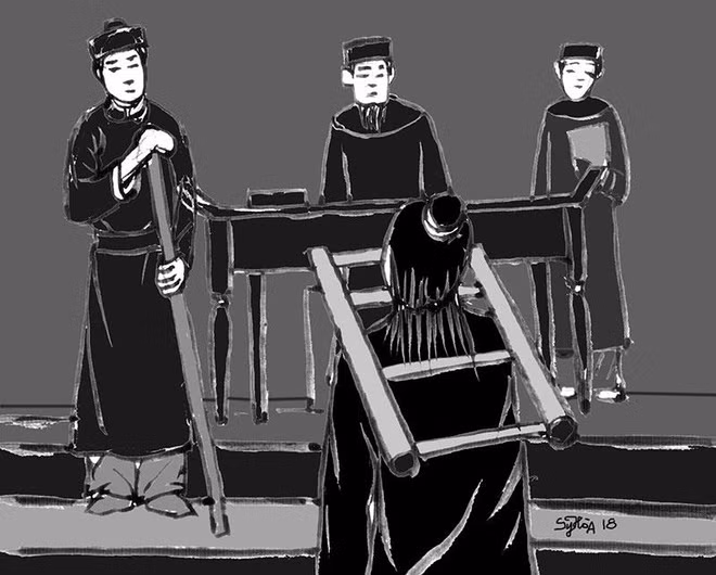 Dưới thời Lý, để bảo vệ sức kéo, triều đình cấm việc dân chúng mổ trộm trâu bò để giết thịt, ai phạm tội sẽ bị xử rất nặng. Theo đó, người giết trâu bò bừa bãi không theo quy định bị xử tội nặng, có thể bị phạt gậy lẫn phạt tiền. Tranh minh họa: Báo Bình Phước.