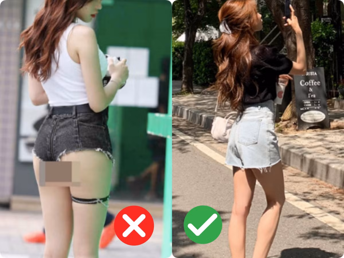 Quần jeans ống rộng sẽ giúp bạn che đi phần nào bắp đùi, bắp chân thô kệch trong khi mấy kiểu quần ngắn cũn cỡn thì chỉ càng phơi bày thêm nhược điểm, đã thế còn hớ hênh kém duyên vô cùng. 