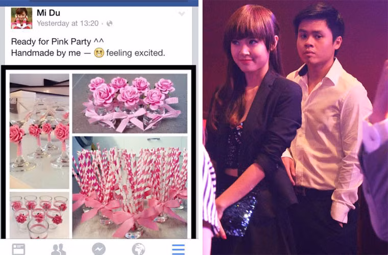 Công chúng chỉ biết tin khi ảnh đính hôn của Midu và bạn trai được bạn bè chia sẻ trên facebook. Về phía nữ diễn viên, cô đăng tải hình ảnh chuẩn bị cho bữa tiệc màu hồng nhưng không ai nghĩ đây là sự kiện trọng đại của chính Midu.