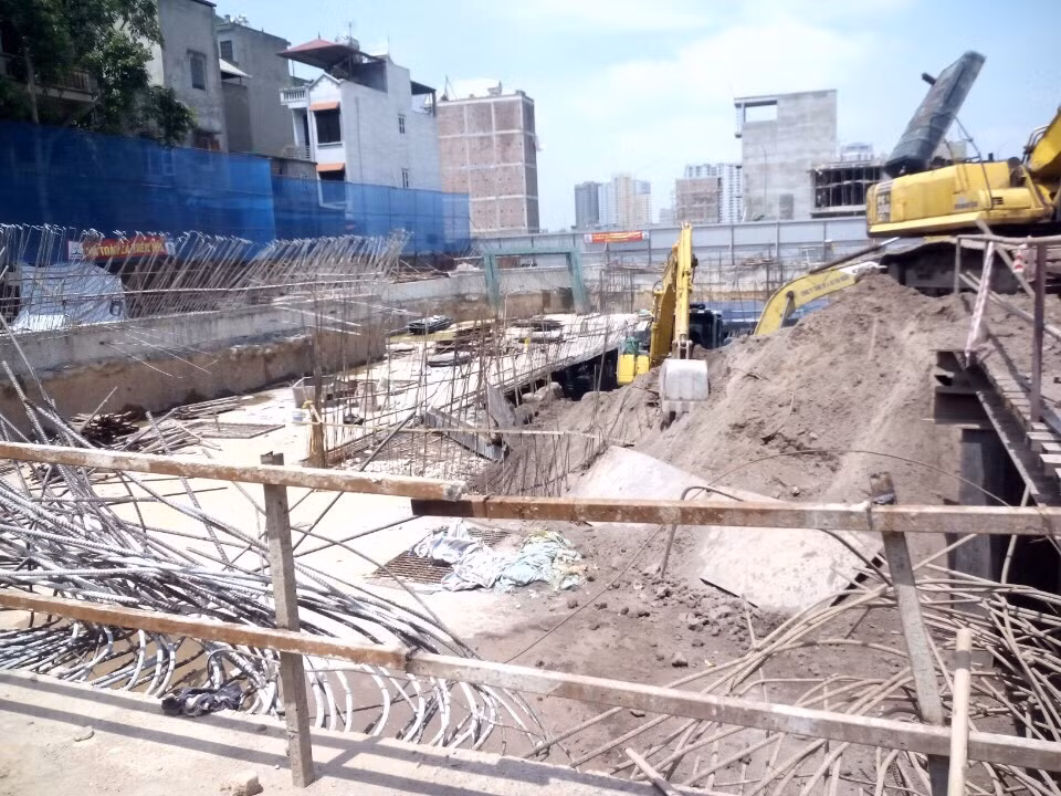 Tiến độ thi công dự án hồi tháng 9/2015.