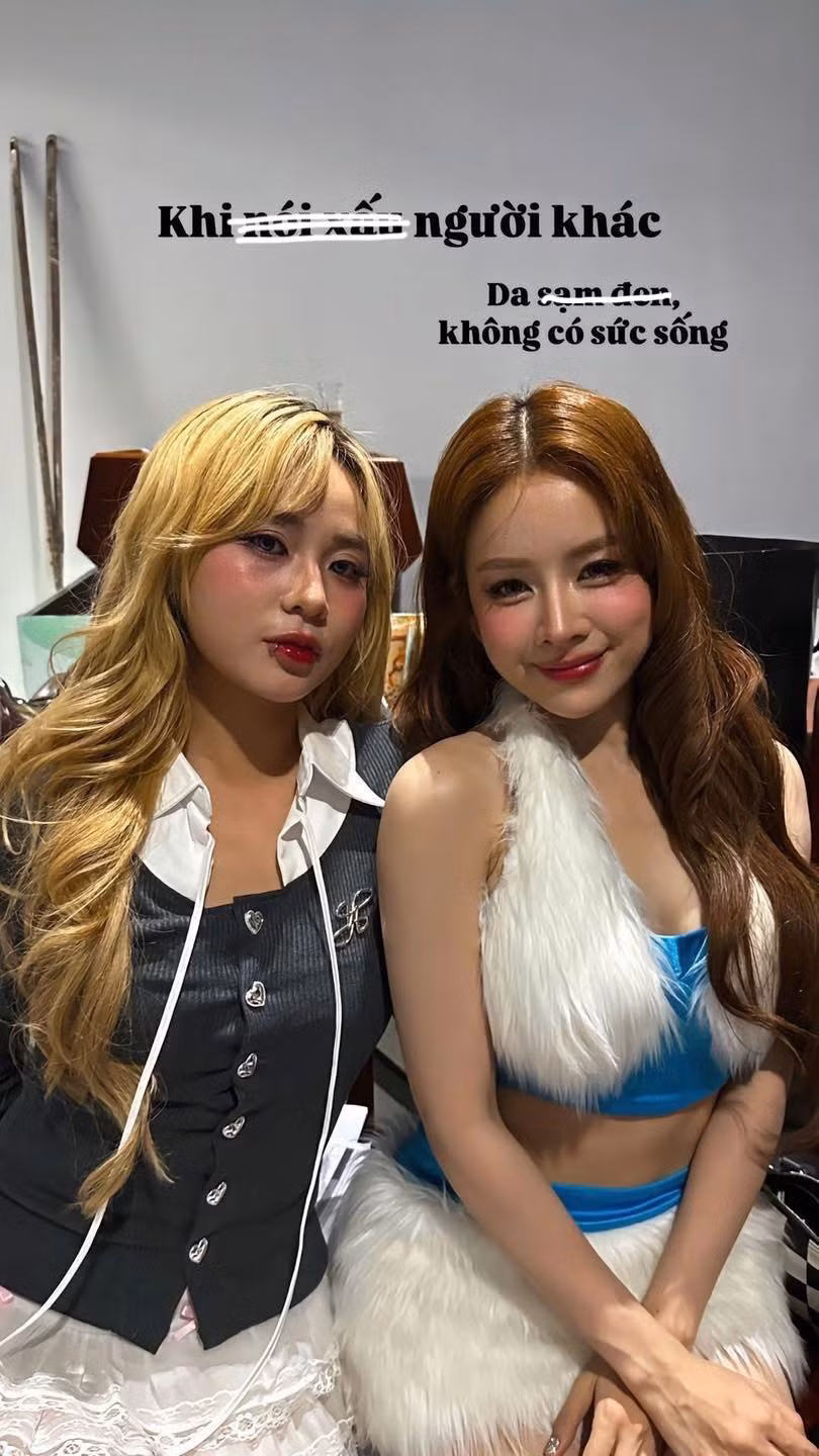 Mới đây, loạt ảnh mới của chị đẹp Misthy và Mie khiến nhiều người phải bật cười với cách đưa "thông điệp cuộc sống" về nói xấu độc lạ.
