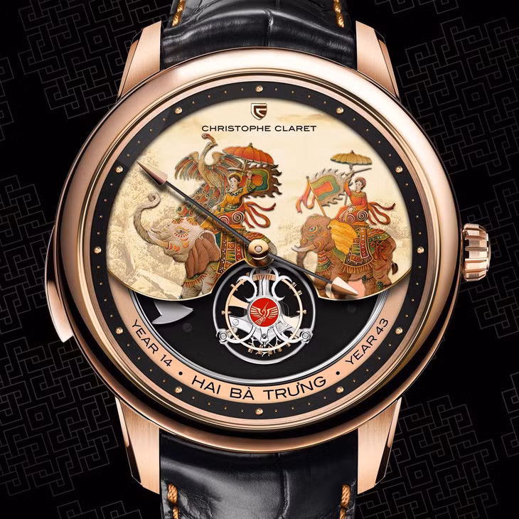 Người dân Việt Nam tự hào và thích thú khi công ty đồng hồ Thụy Sĩ Christophe Claret giới thiệu bộ sưu tập đồng hồ mới mang tên Legend (Huyền thoại), trong đó có mẫu đồng hồ có hình ảnh Hai Bà Trưng cưỡi voi. Trưng Trắc và Trưng Nhị là hai vị nữ tướng nổi tiếng trong lịch sử của Việt Nam. Theo đó, hình ảnh Hai Bà Trưng cưỡi voi ở nửa trên của mặt đồng hồ của Christophe Claret nhận được sự quan tâm lớn của công chúng.