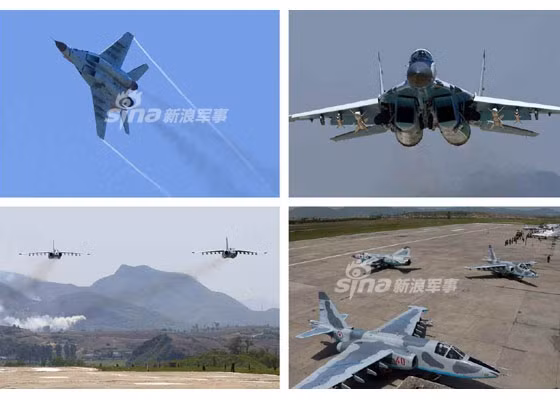 MiG-29 và Su-25. Nguồn ảnh: Sina