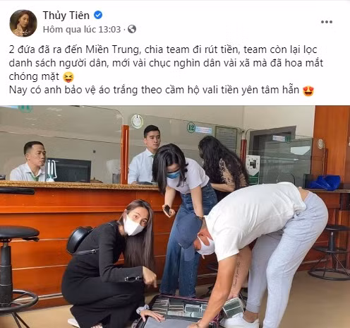Thuy Tien da chi bao nhieu tien trong 150 ty quyen gop?