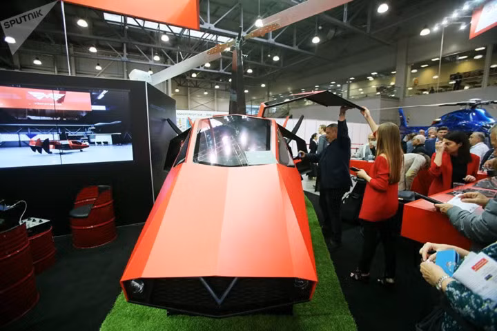 Trực thăng Ventocopter R1 được trưng bày tại HeliRussia 2017.