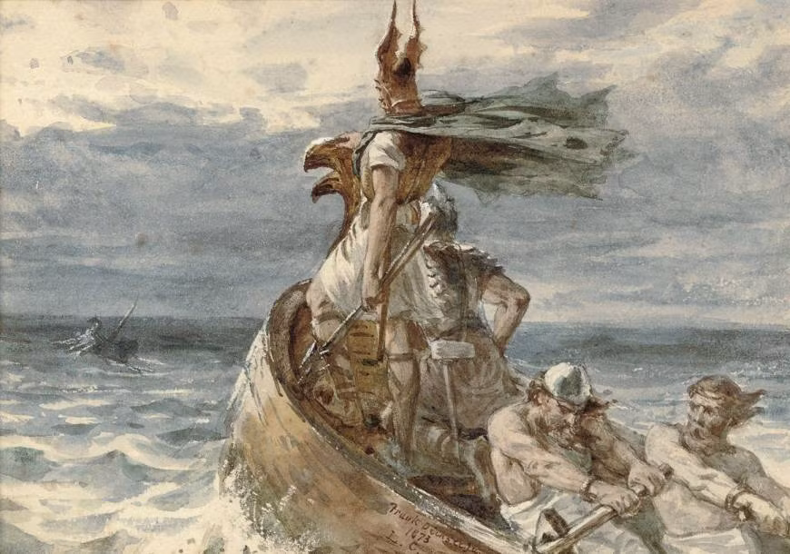 Vào thời xưa, người Viking thực hiện nghi lễ hạ thủy tàu thuyền khá độc đáo. Cụ thể, họ dùng một chiếc ly có chứa máu rồi đổ tràn lên mặt boong tàu để cúng tế quỷ thần.