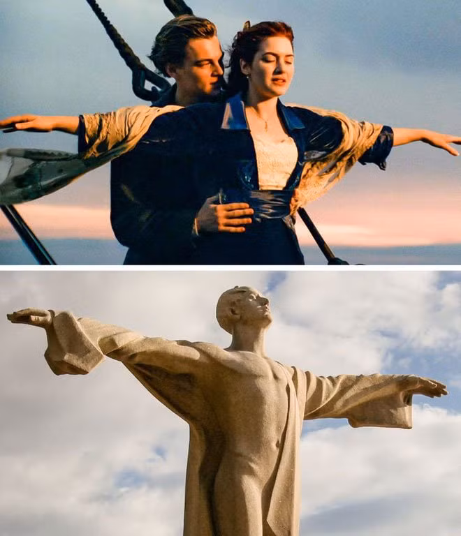 Khung cảnh mang tính biểu tượng ở phần đầu của phim Titanic là sự tôn kính với Đài tưởng niệm Titanic ở Washington DC, được dựng lên vào năm 1931.