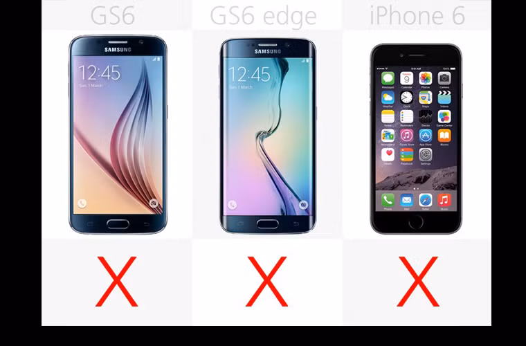  Pin có thể tháo rời: Các dòng máy đầu bảng của Samsung trong quá khứ đều có pin tháo rời được, nhưng lần này ở S6 và S6 Edge đã bị gắn chặt không thể thay thế.
