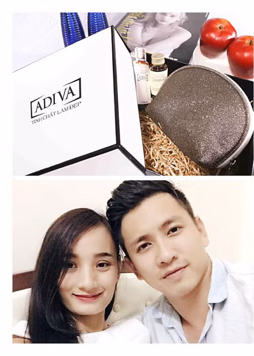  Lê Thúy lại khoe quà 8/3 của ông xã Khải An từ trước đó. Trên facebook, chân dài chia sẻ: "Quà mồng 8/3 sớm của chồng yêu. Dạo này thấy vợ lo lắng cuộc sống, công việc quá nên chồng tìm trợ thủ đắc lực giúp vợ làm đẹp liền... Cảm ơn chồng yêu nha".