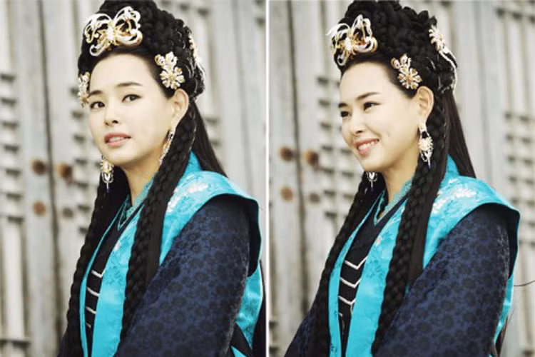 Lee Ha Nui (do mỹ nhân Honey Lee đóng) trong "Lời nguyền định mệnh" có bím tóc trông thật tuyệt ngay cả khi di chuyển.