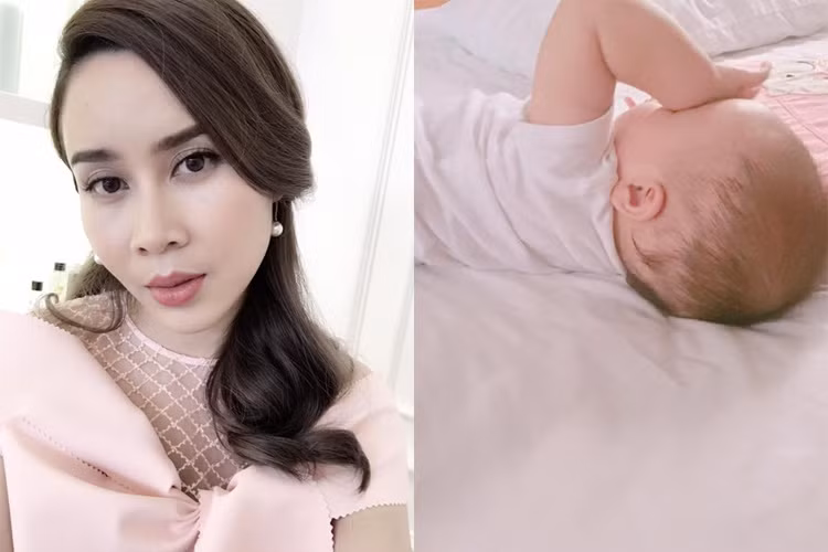 Năm 2016, ca sĩ Lưu Hương Giang trở thành bà mẹ hai con khi hạ sinh cô công chúa thứ hai tên Misu. (Ảnh: Facebook nhân vật) 