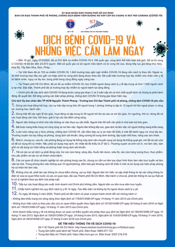 TP HCM ban bo 12 viec can lam trong 