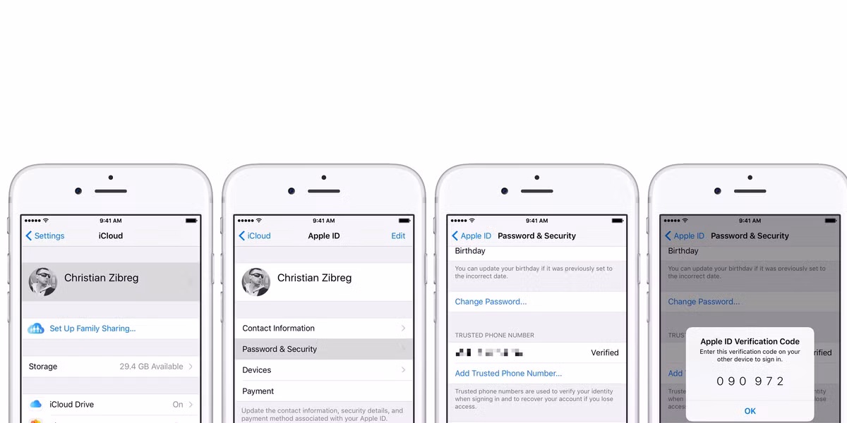2. Kích hoạt xác thực hai yếu tố (2FA): Bật tại Mật khẩu &amp; Bảo mật.(Ảnh: iDownloadBlog)