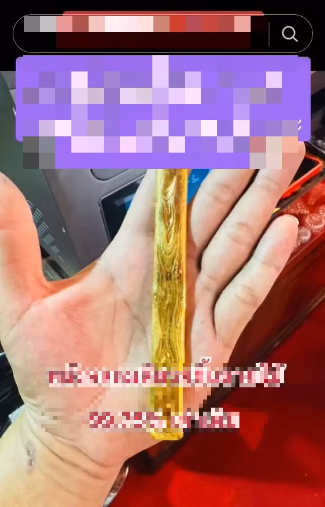 Chủ tiệm vàng Namo giải thích rằng vàng không rõ nguồn gốc thường khiến các cửa hàng e dè trong giao dịch. (Ảnh: tnews.co.th)