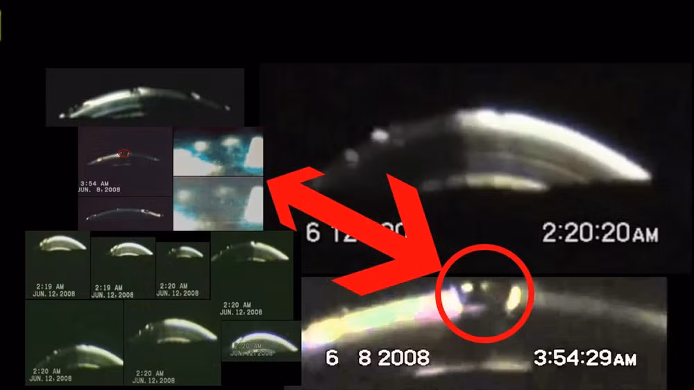 Khi phóng to đoạn video, Yalman phát hiện có hai thực thể giống con người di chuyển bên trong UFO, làm dấy lên nghi vấn về sự hiện diện của người ngoài hành tinh. (Ảnh: Metabunk)