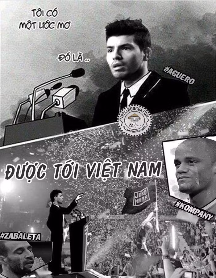 Dù HLV Pellegrini đã hứa tung ra sân những cầu thủ tốt nhất của mình trong trận gặp ĐT Việt Nam nhưng các Citizens vẫn chưa nguôi ngoai nỗi nhớ, sự tiếc nuối khi các ngôi sao đẳng cấp nhất của Man City như Kun Aguero, Vincent Kompany hay Pablo Zabaleta đã lỡ hẹn với Việt Nam vì chấn thương.