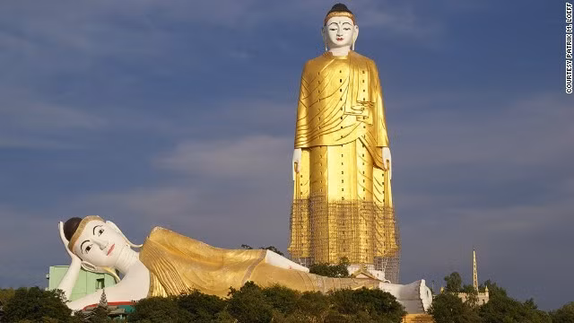 Tượng Phật Laykyun Setkyar (Monywa, Myanmar): Là một trong những bức tượng lớn nhất thế giới với chiều cao 116 m. Đây là biểu tượng của đức Phật Gautama, được khởi công năm 1996 và hoàn thành năm 2008.
