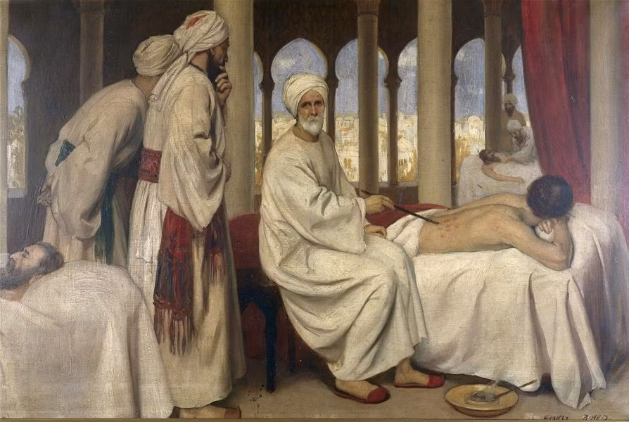 4. Phẫu thuật và dụng cụ phẫu thuật: Abu al-Qasim al-Zahrawi, được biết đến ở phương Tây là Albucasis, sống vào thế kỷ X-XI, là một trong những nhà phẫu thuật vĩ đại nhất thời trung cổ. Tác phẩm "Al-Tasrif", một bộ bách khoa toàn thư về y học, đặc biệt phần về phẫu thuật, đã giới thiệu hơn 200 dụng cụ phẫu thuật, nhiều trong số đó vẫn được sử dụng ngày nay.(Ảnh: Bibliotheca Alexandrina)