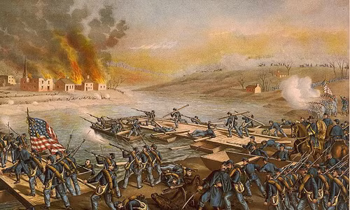 4. Trận chiến Antietam (1861-1865). Tướng Ambrose Burnside biết được rằng tính mạng của 12.000 binh sĩ dưới trướng ông gặp nhiều nguy hiểm khi vượt sông nên đã ra lệnh cho binh sĩ không vượt qua sông.