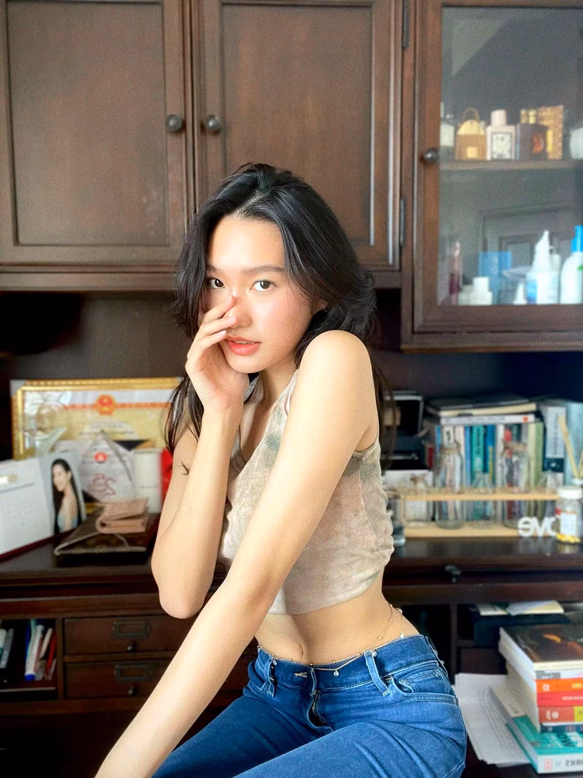 Vóc dáng nóng bỏng của Hải My cùng gương mặt ngây thơ khiến cư dân mạng khen ngợi không ngớt lời.