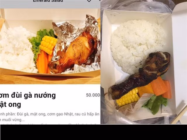 Mua suất cơm đùi gà nướng trên app online và cái kết chỉ muốn ném đi.
