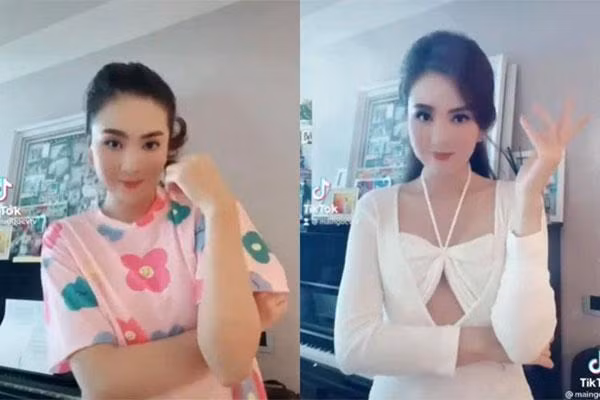 Mới đây, MC Mai Ngọc chia sẻ trên mạng xã hội đoạn clip quay lại hình ảnh ở nhà vui vẻ của cô cùng dòng chú thích: "Lúc không lên sóng". Được biết, nữ MC đang đu trend biến hình khá nổi gần đây trên TikTok.