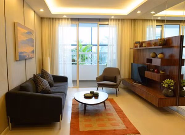 Căn hộ được bài trí nội thất tinh tế và sang trọng.
