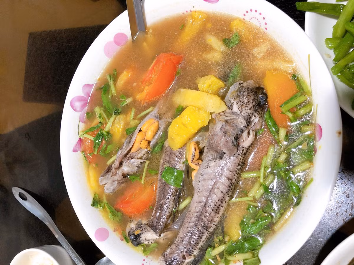 Khi dùng món ăn này thì du khách cần chú ý chỉ nên bỏ từng con cá thòi lòi vào nồi lẩu để cá chín tới, không chín rục. Lẩu cá thòi lòi còn ăn kèm với rau muống, bắp chuối, cà chua, rau thơm… và nhiều loại rau khác. Đặc biệt, món ăn này phải dùng chung với mắm me và bún sợi.