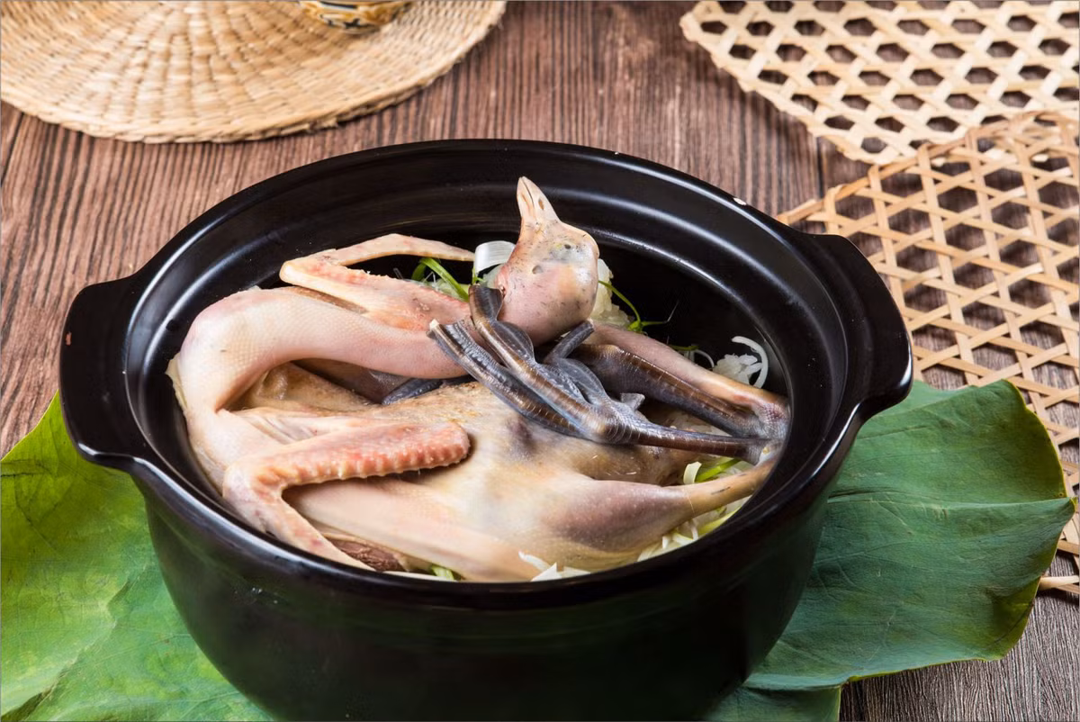 Thịt sâm cầm cũng là một món ăn khoái khẩu của vua Tự Đức. Tương truyền, làng Nghi Tàm bên hồ Tây được lệnh mỗi năm phải tiến vua 40-50 con chim Sâm cầm, nếu thiếu sẽ bị phạt nặng.