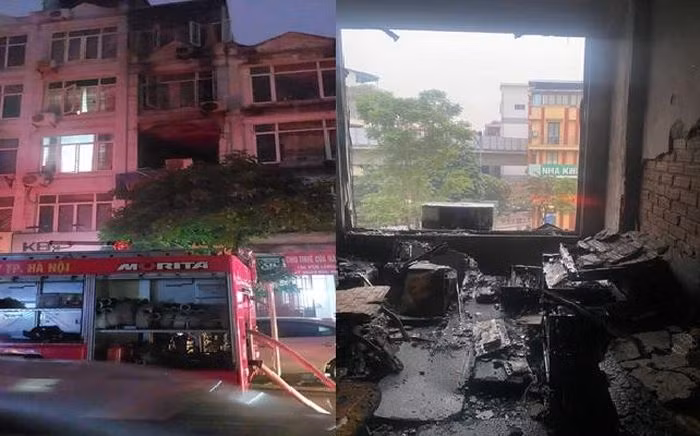 Hà Nội: Giải cứu 2 người mắc kẹt trong đám cháy nhà 5 tầng Ha Noi: Giai cuu 2 nguoi mac ket trong dam chay nha 5 tang