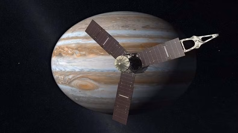 Với đề án không gian đưa ra vào 5/8/2011, tàu vũ trụ Juno sẽ khám phá, tiến hành tiết lộ cách mà sao Mộc hình thành, tiến hóa và cách nó hoạt động trong hệ thống năng lượng Mặt trời. Nguồn ảnh: Google.