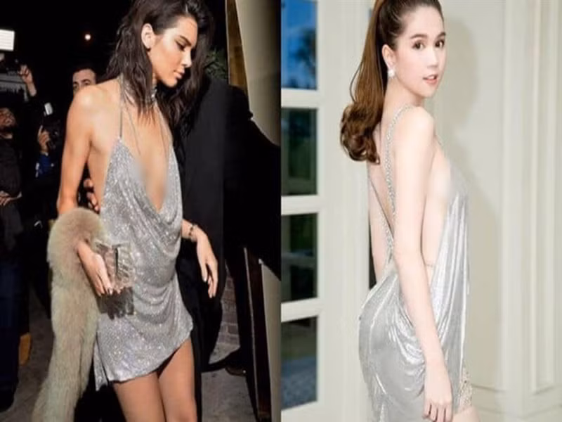 Ngọc Trinh mặc giống Kendall Jenner không ít lần từ đời thường cho đến thảm đỏ. Ảnh: Saostar