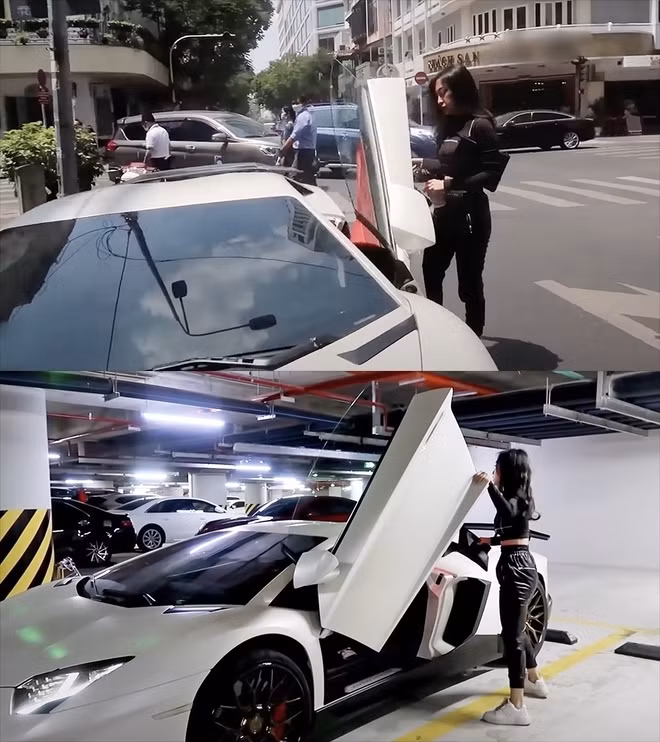 Được biết, đây là siêu xe Lamborghini Aventador bản độ kỷ niệm 50 năm và đây cũng chính là chiếc xe đầu tiên mà cô nàng sở hữu tại Việt Nam.