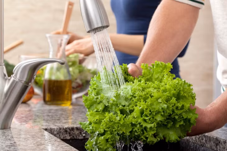 Cho thẳng rau củ quả vào tủ lạnh: Rau củ mua về thường bẩn, nhất là có thể chứa vi khuẩn Ecoli rất nguy hiểm. Hay nhặt và rửa sạch rau trước cho vào tủ.