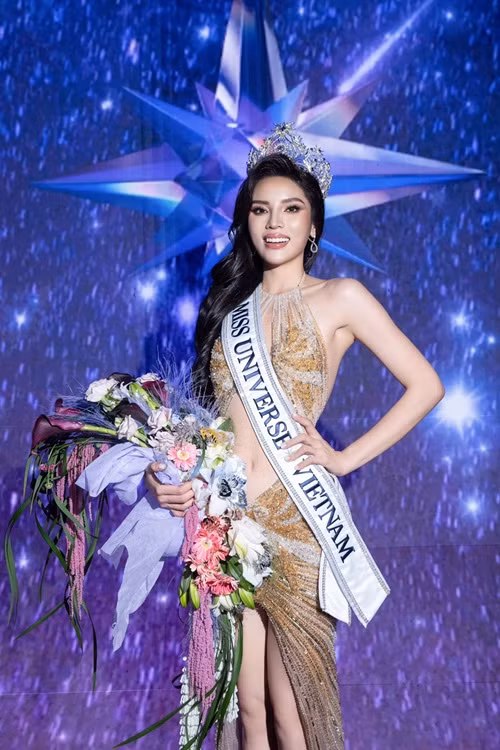  Kỳ Duyên vừa đăng quang Miss Universe Vietnam 2024. 10 năm trước, cô giành vương miện Hoa hậu Việt Nam. Ảnh: Miss Universe Vietnam.