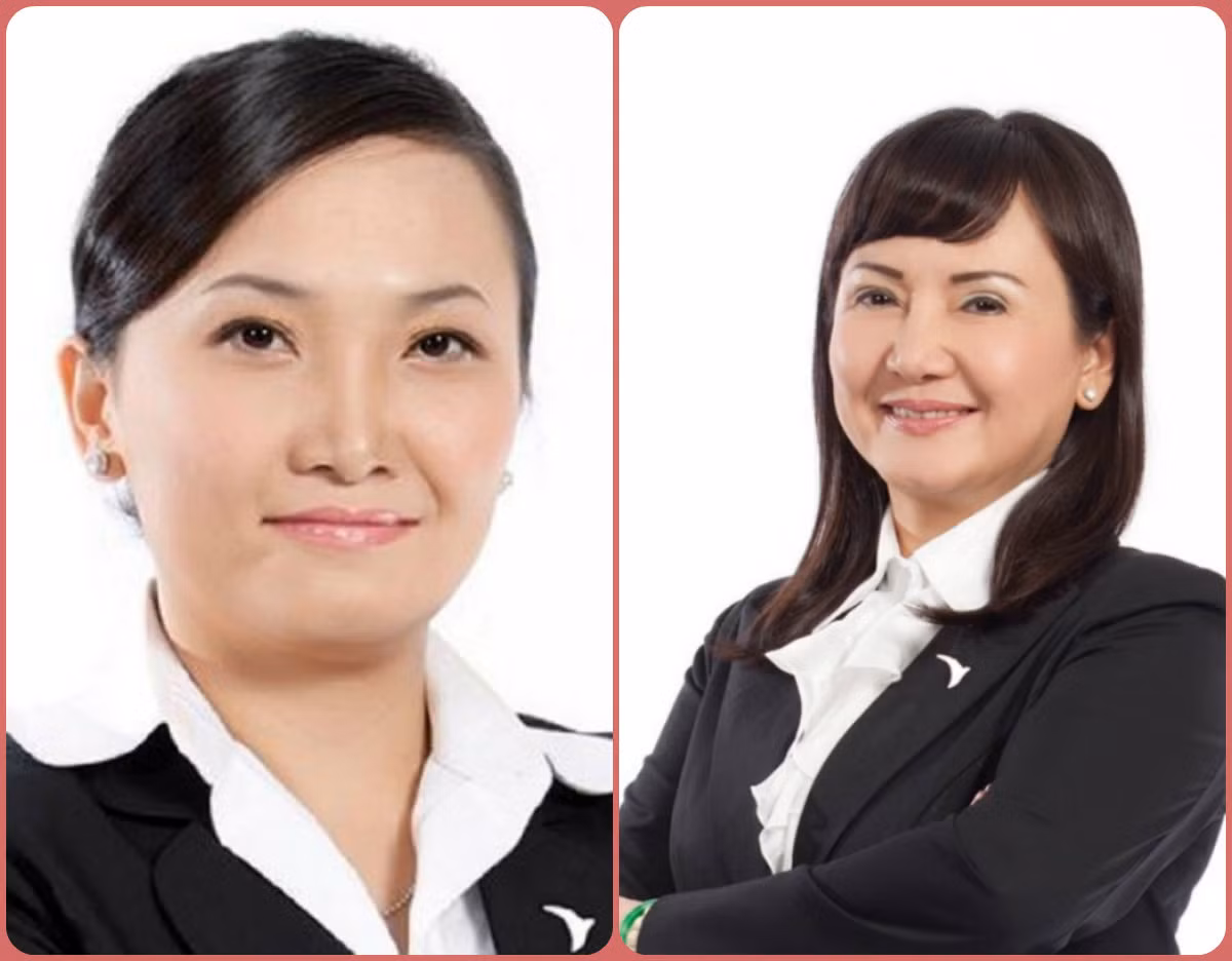  2. Mẹ con bà Huỳnh Bích Ngọc – Đặng Huỳnh Ức My Tiếp đó là cặp mẹ con bà Huỳnh Bích Ngọc – Đặng Huỳnh Ức My. Bà Huỳnh Bích Ngọc sinh năm 1962, từng là Chủ tịch HĐQT công ty cổ phần Sản xuất Thương mại Thành Thành Công. Hiện nay, bà Ngọc là Phó chủ tịch HĐQT công ty cổ phần Địa ốc Sài Gòn Thương Tín kiêm Thành viên HĐQT công ty cổ phần Bourbon Tây Ninh.