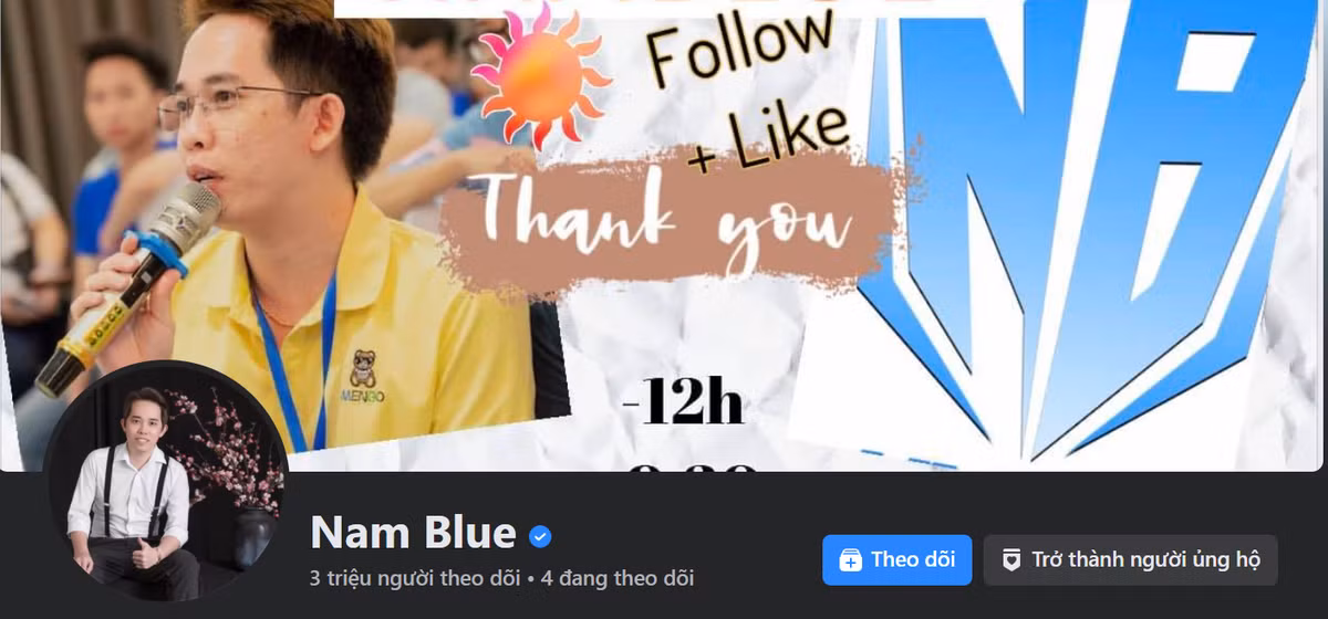 Fanpage của Nam Blue sở hữu hơn mấy triệu lượt follow. Kênh Youtube riêng thu hút gần một triệu người đăng ký. Và chưa có dấu hiệu ngừng lại mà sẽ lên cao theo từng ngày.