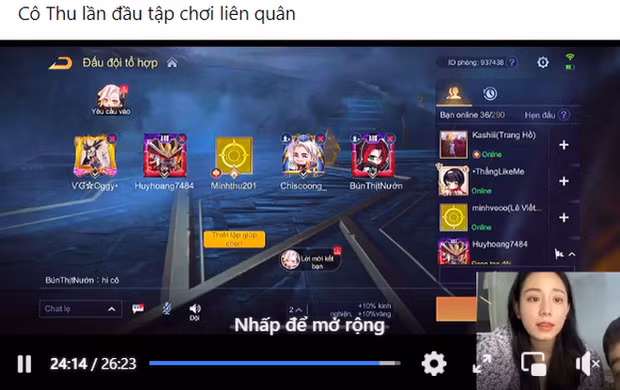 Đặc biệt, trong buổi live này, Minh Thu đem đến không khí mới lạ khi không chơi PUBG Mobile mà chuyển hướng sang tựa game Liên Quân Mobile .