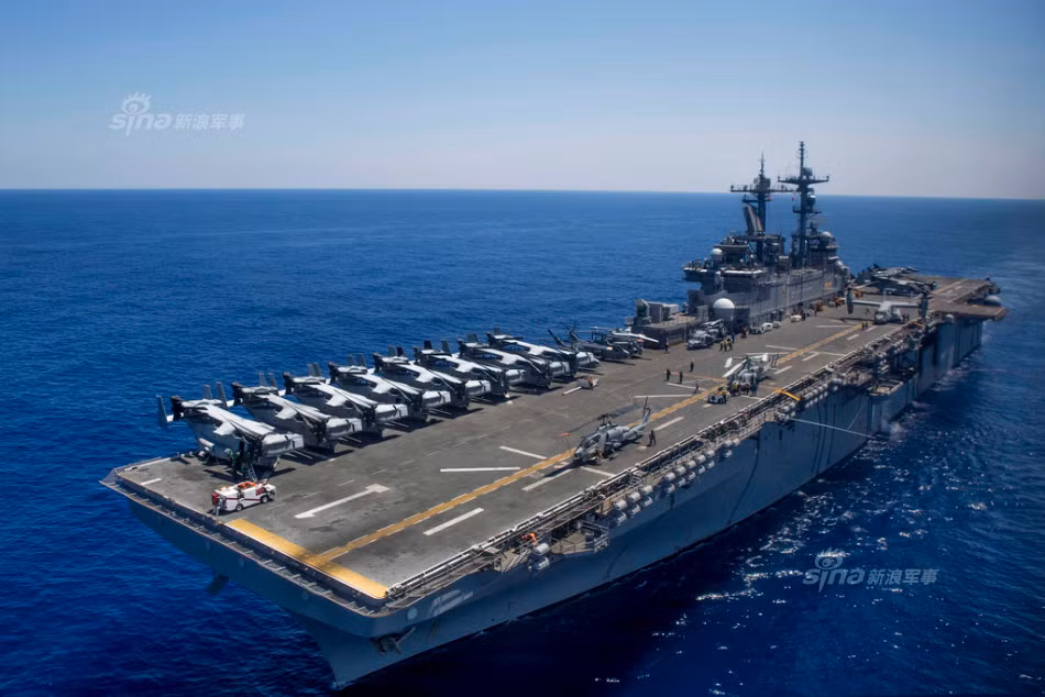 Sputnik News dẫn nguồn báo cáo của Hải quân Nga cho hay, trong năm tới Hải quân Mỹ sẽ triển khai tàu đổ bộ USS Wasp (LHD-1) mang theo tiêm kích tàng hình F-35B tới Nhật Bản để thay thế cho tàu Bonhomme Richard (LHD-6). Nguồn ảnh: Wiki