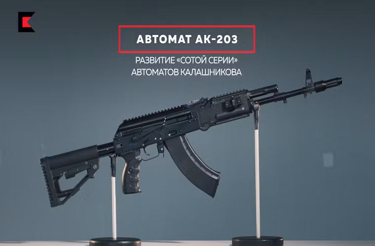 Súng trường tiến công AK-203 là mẫu xuất khẩu mới nhất của gia đình AK hiện tại, bao gồm các cỡ nòng: 5,45 mm; 5,56 mm và 7,62 mm. Phiên bản AK-203 mà Ấn Độ đặt mua có cỡ nòng 7,62 mm.