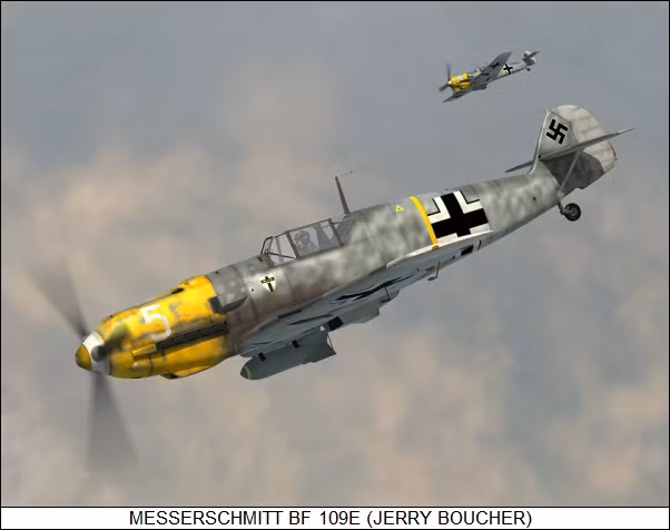 Đến cuối thập niên 1930, việc tái vũ trang của Đức đã hoàn thiện và Bf 109 trở thành máy bay chiến đấu chủ lực của Không quân Đức còn non trẻ. Với tốc độ cao, khả năng cơ động tốt cùng với hỏa lực mạnh, khi được trang bị hai súng máy hạng nặng .51 và một khẩu pháo 20 mm; đó là lý do tại sao Bf 109 trở thành “sát thủ bầu trời”. Ảnh: Máy bay Bf 109 - Nguồn: Wikipedia.